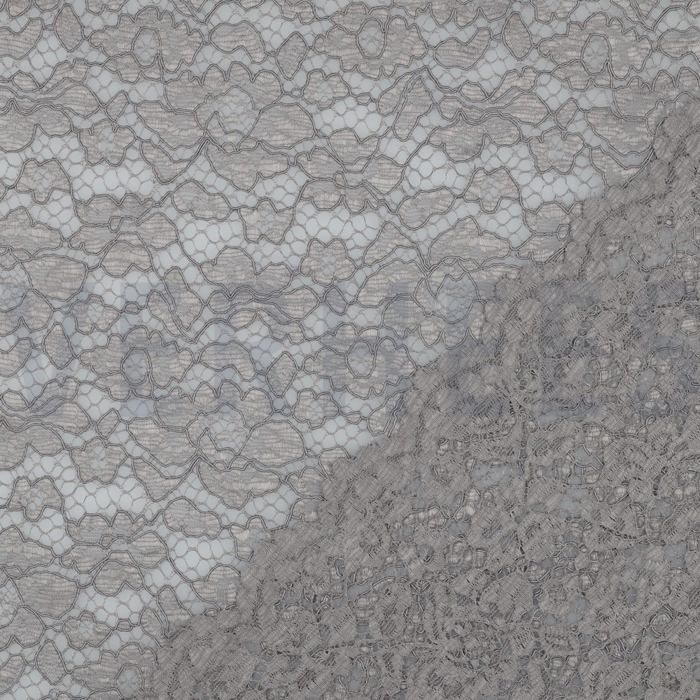 LACE TWO-SIDE SCALLOP GREY #7