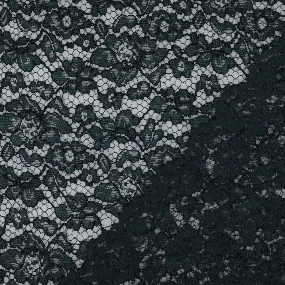 LACE TWO-SIDE SCALLOP DARK GREEN #7
