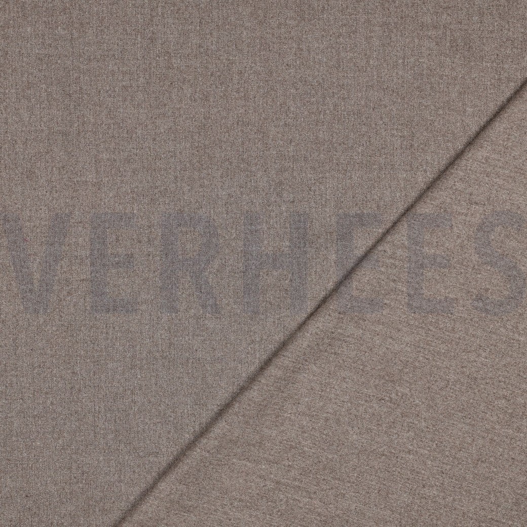 VISKOSE GABARDINE ANGERAUT STRETCH TAUPE MELIERT #7