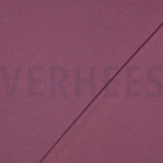 BAUMWOLL JERSEY INTERLOCK GOTS AUBERGINE #7