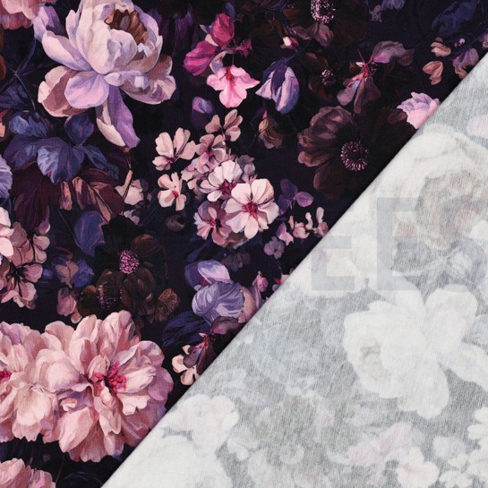 SWEAT DIGITAL BLUMEN MARINEBLAU #7