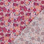 FEIN GEWEBTE BAUMWOLLPOPELINE BLUMEN FUCHSIA (thumbnail) #4