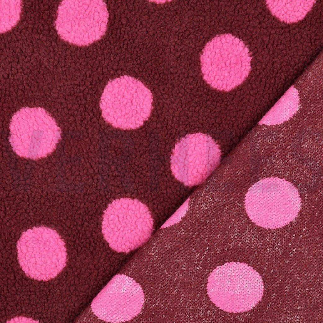TEDDY JACQUARD PUNKTE BORDEAUXROT #7