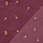 FEINCORD STICKEREI BLUMEN ROSA (thumbnail) #4