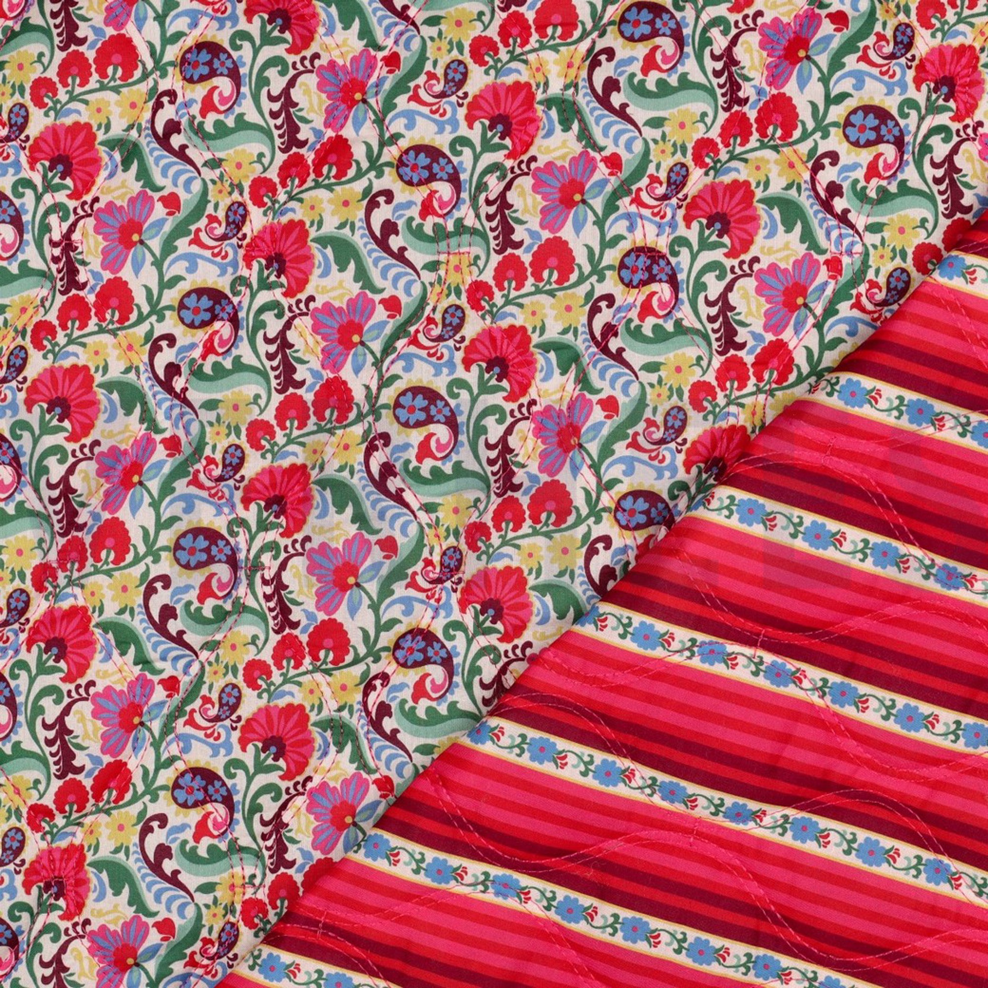 BAUMWOLLE VOILE GESTEPPT DIGITAL BLUMEN GEBROCHEN WEISS (high resolution) #4
