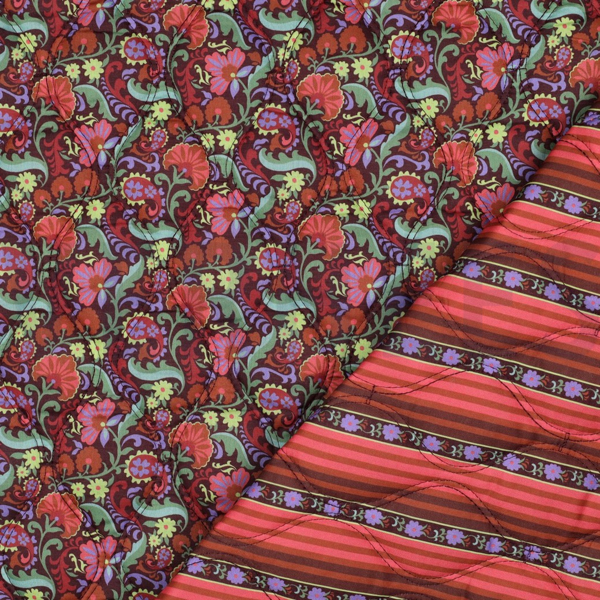 BAUMWOLLE VOILE GESTEPPT DIGITAL BLUMEN BRAUN (high resolution) #4