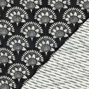 BAUMWOLLE VOILE GESTEPPT BLUMEN SCHWARZ (thumbnail) #4