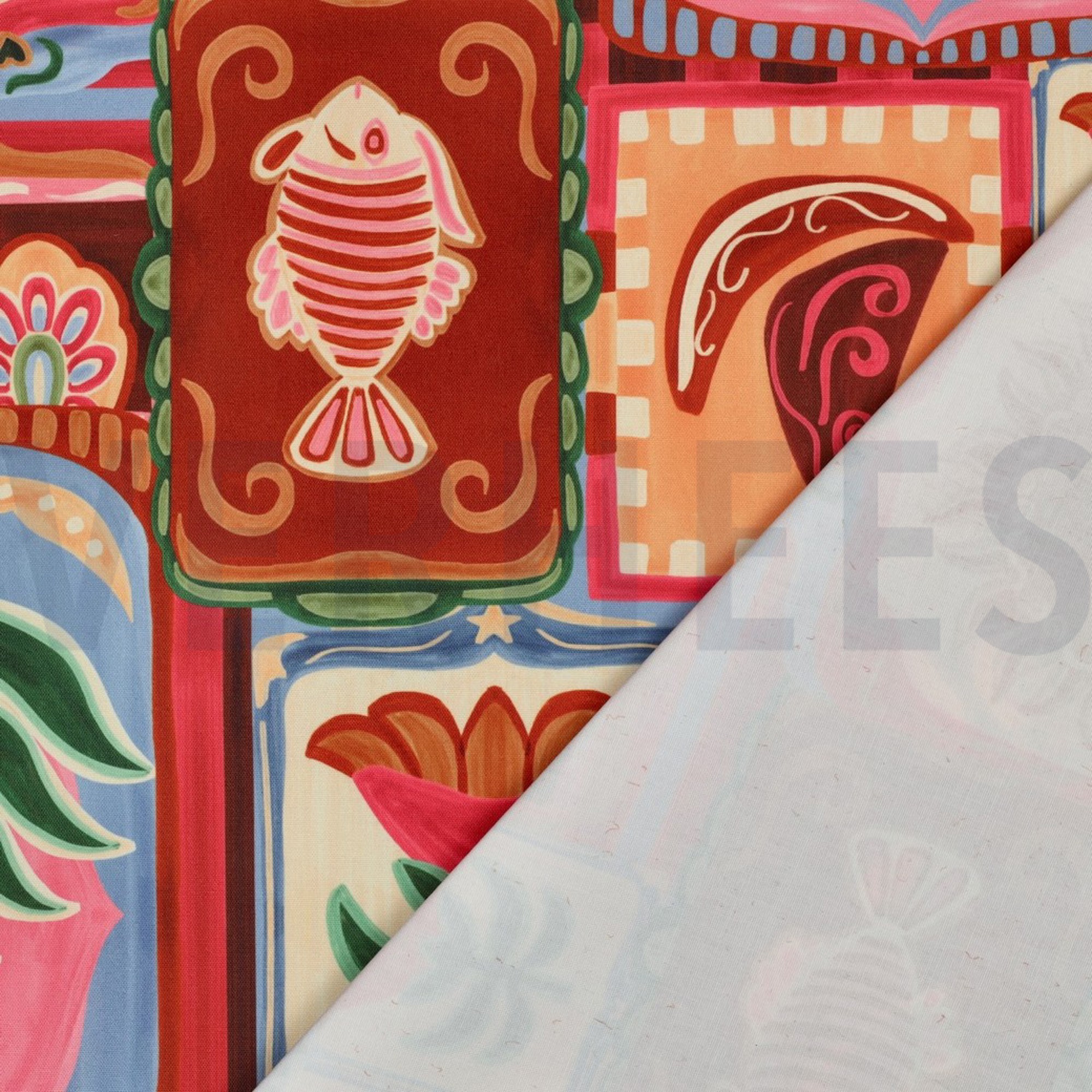 NAPPE DIGITAL DÉPERLANT  PATCHWORK BLEU (high resolution) #4