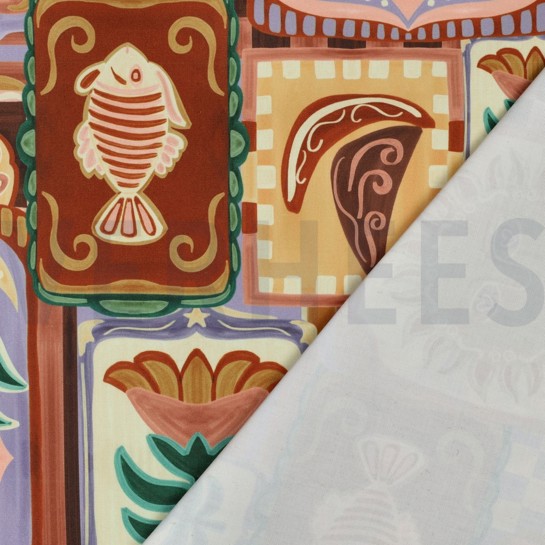 NAPPE DIGITAL DÉPERLANT  PATCHWORK PURPLE #7