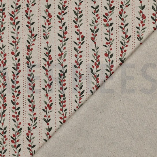 TOILE DÉCORATION LIN LOOK DIGITAL NOËL NATUREL #7