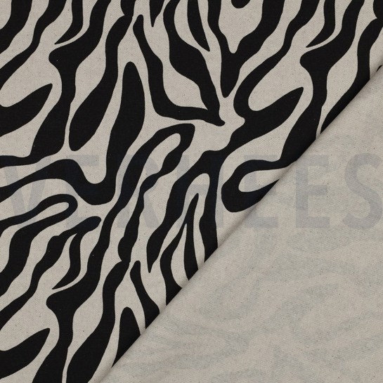 TOILE DÉCORATION LIN LOOK PEAU D’ANIMAL NOIR #7