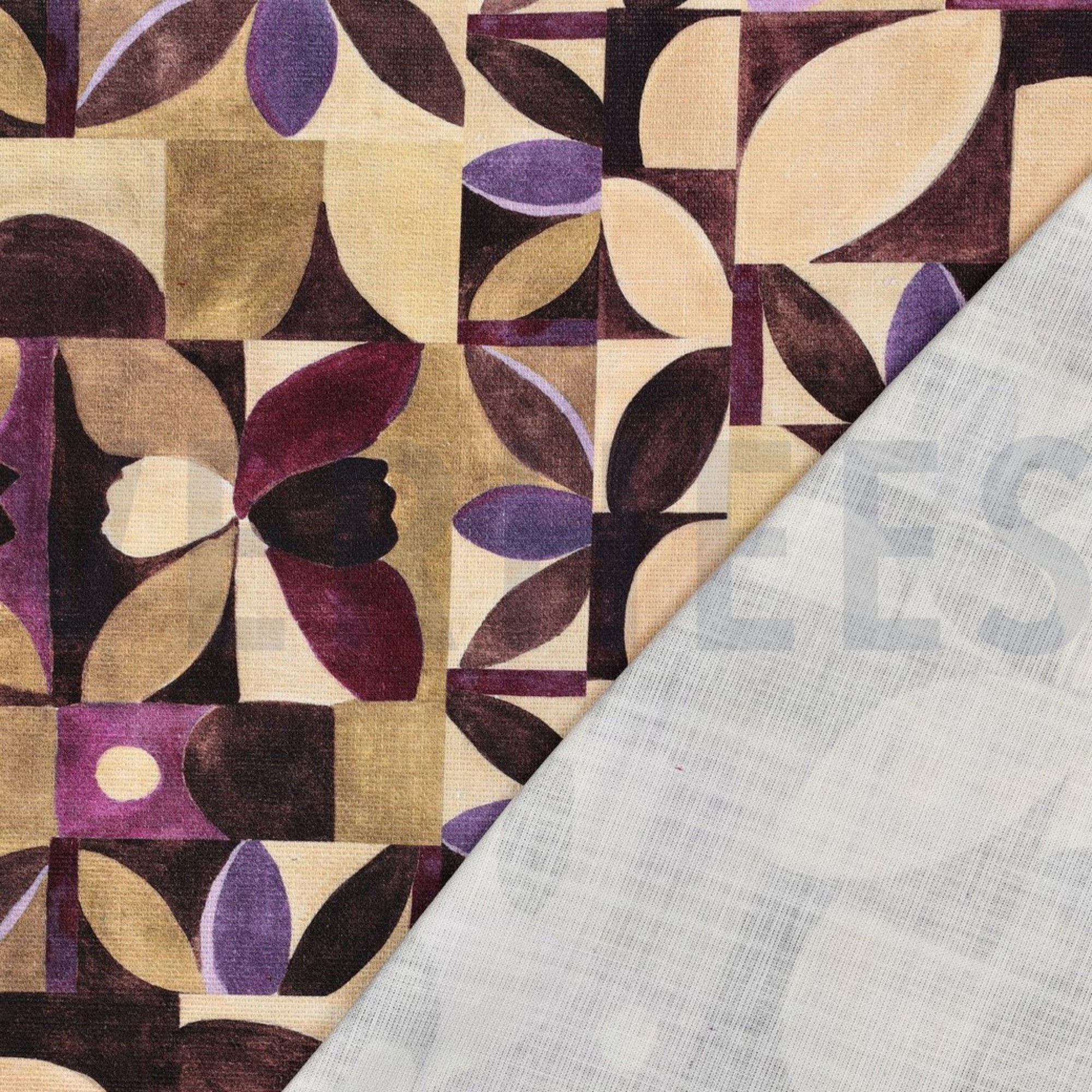 CANVAS SLUB DIGITAL ABSTRACT AUBERGINE (high resolution) #4