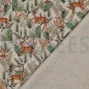 TOILE DÉCORATION LIN LOOK DIGITAAL ANIMAUX DE LA FORÊT LIN (thumbnail) #4
