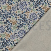 CANVAS LINEN LOOK DIGITAL FLOWERS BLUE (thumbnail) #4