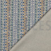 CANVAS LINEN LOOK DIGITAL FLOWERS BLUE (thumbnail) #4