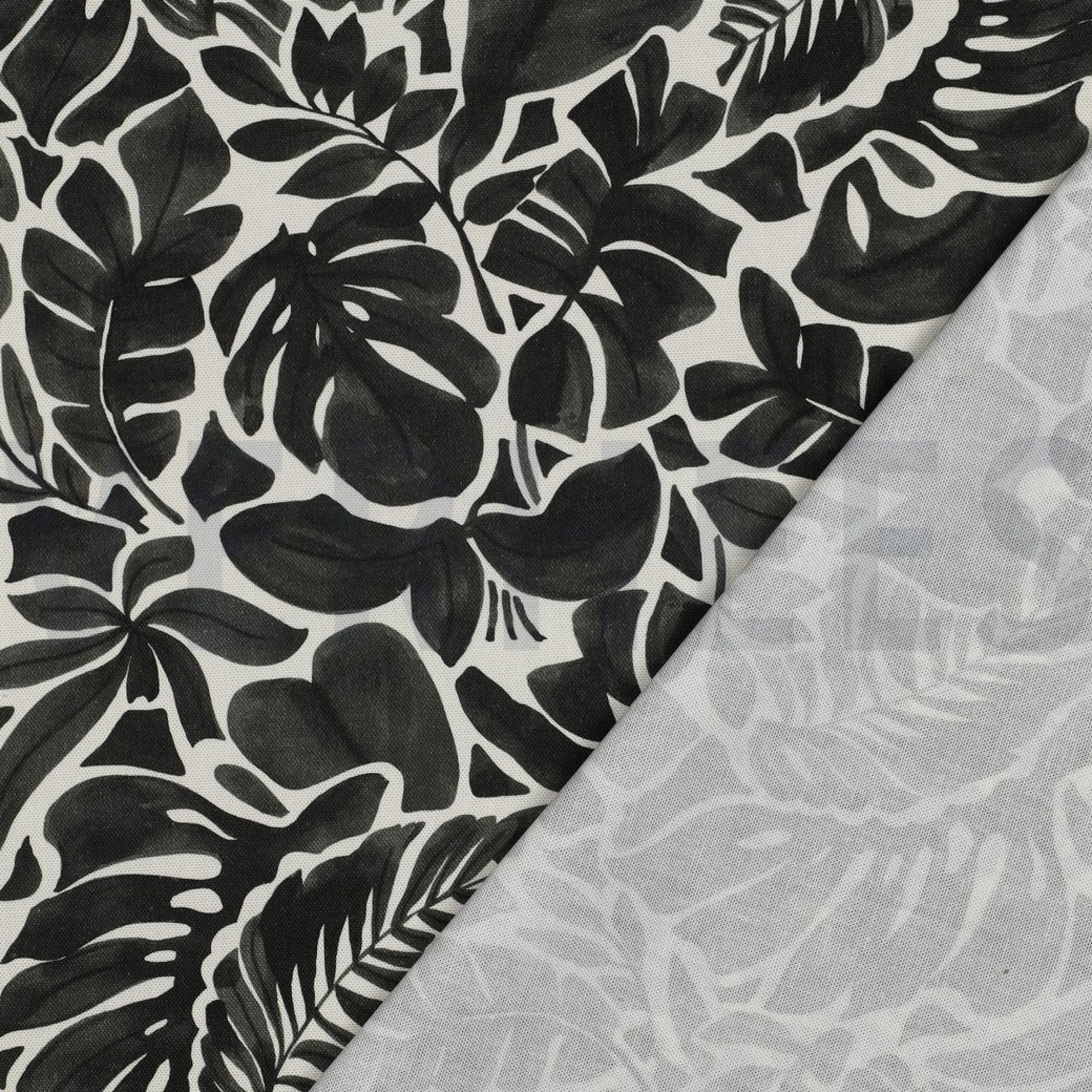 TOILE DÉCORATION DIGITAL FEUILLES GRIS (high resolution) #4
