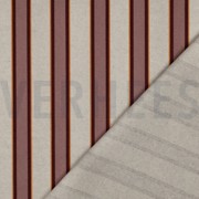 TOILE DÉCORATION LIN LOOK RAYURES MAUVE (thumbnail) #4