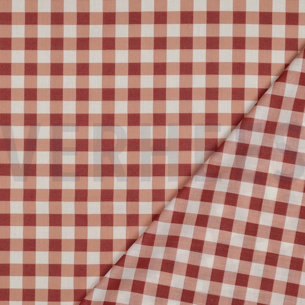 FINE POPLIN MATCHA & CHECKS ROUGE #7