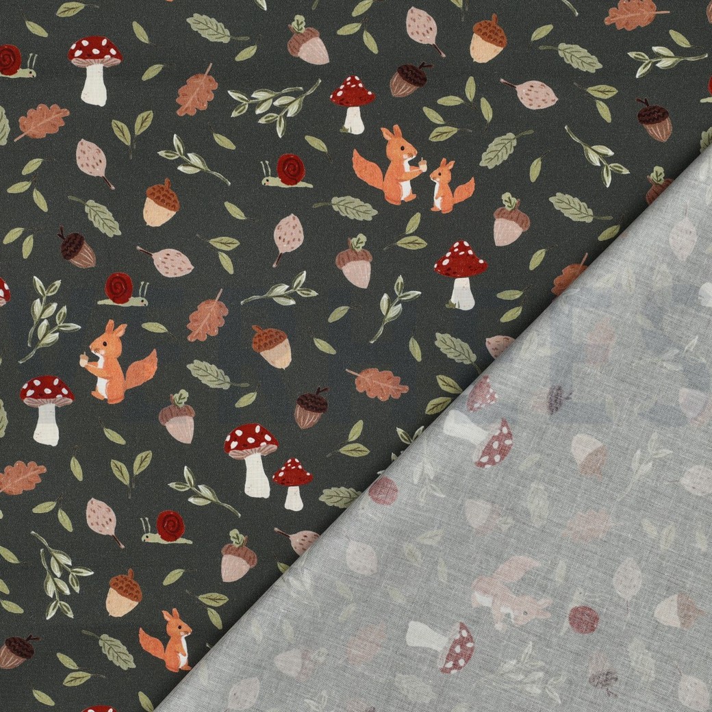 FINE POPLIN DIGITAL AUTUMN ARMY GREEN #7