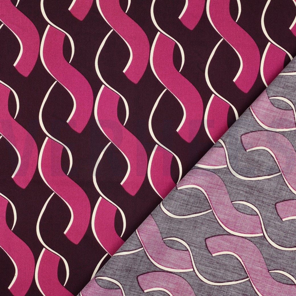 COTTON SATIN ABSTRACT PURPLE #7