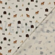 BAUMWOLLE POPELINE GOTS NATUR BAUERNHOFTIERE NATUR (thumbnail) #4