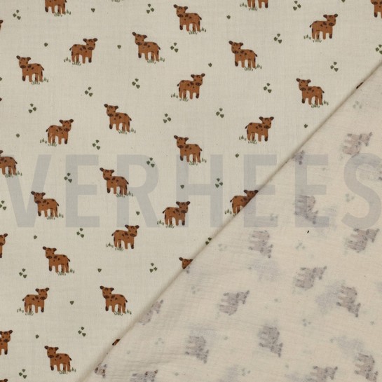 DOUBLE GAUZE GOTS NATUREL KOEIEN NATUREL #7