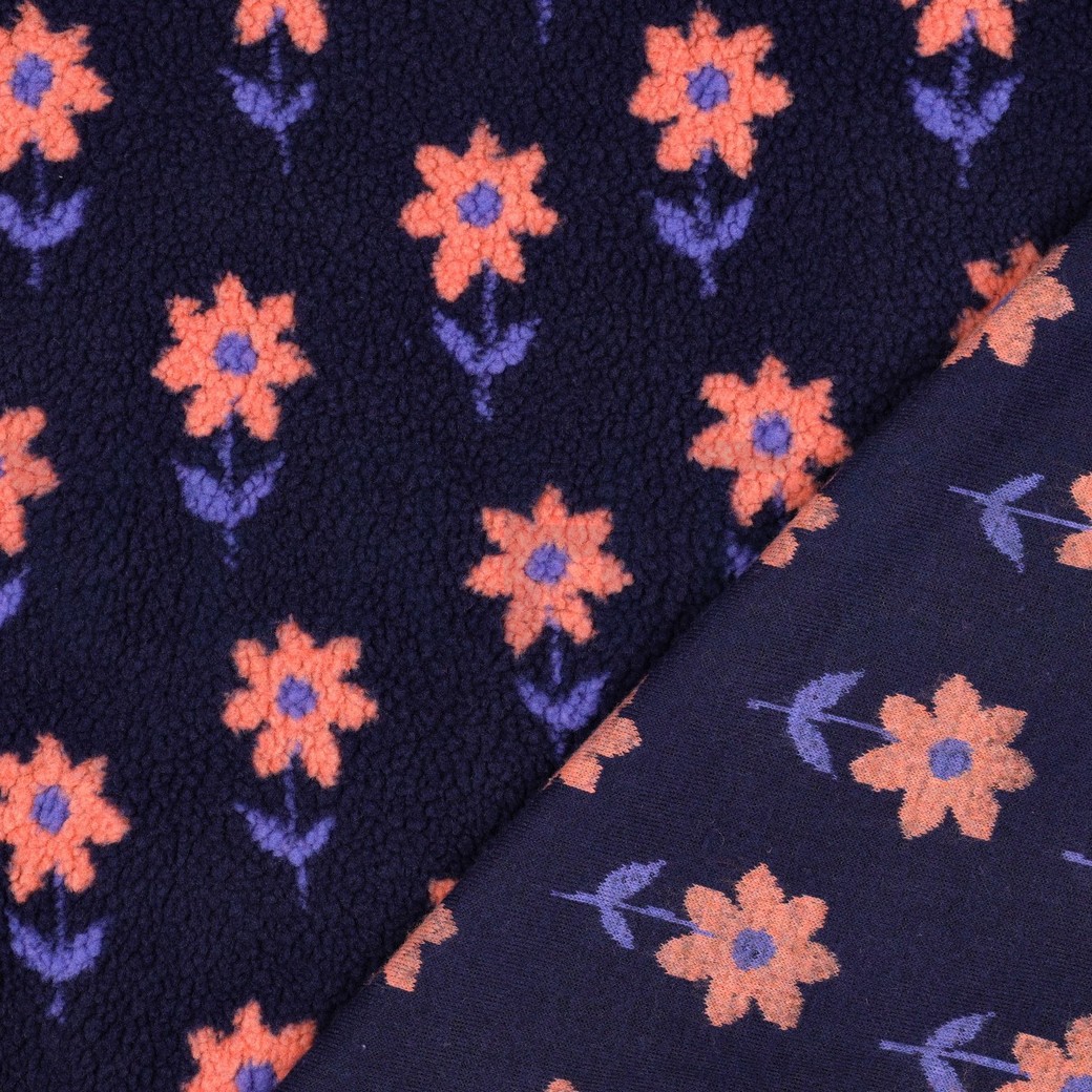TEDDY JACQUARD FLOWERS NAVY #7