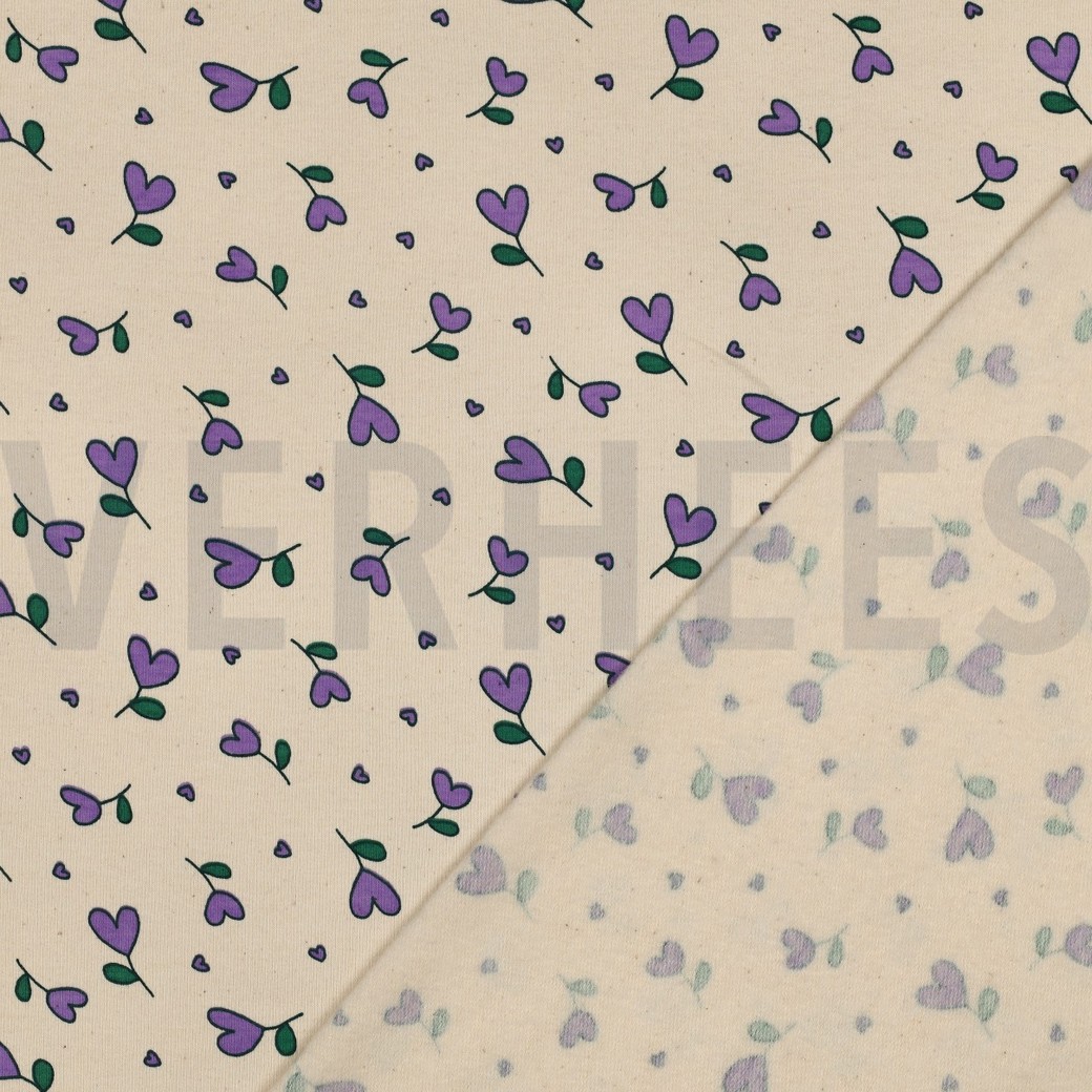 SWEAT NATURAL HEARTS NATURAL/LILAC #7