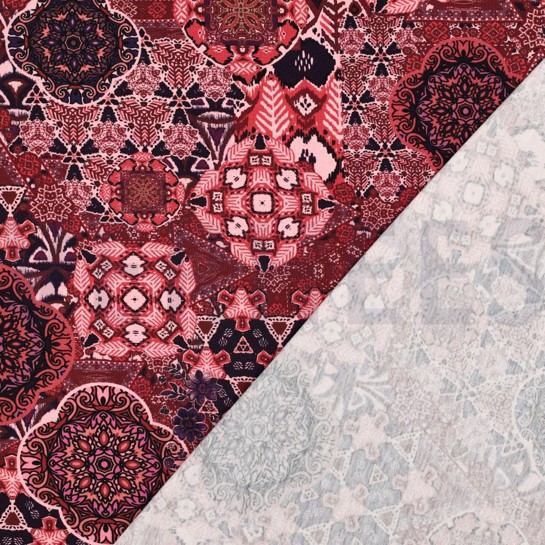 JERSEY DIGITAL ORNAMENT BORDEAUXROT #7