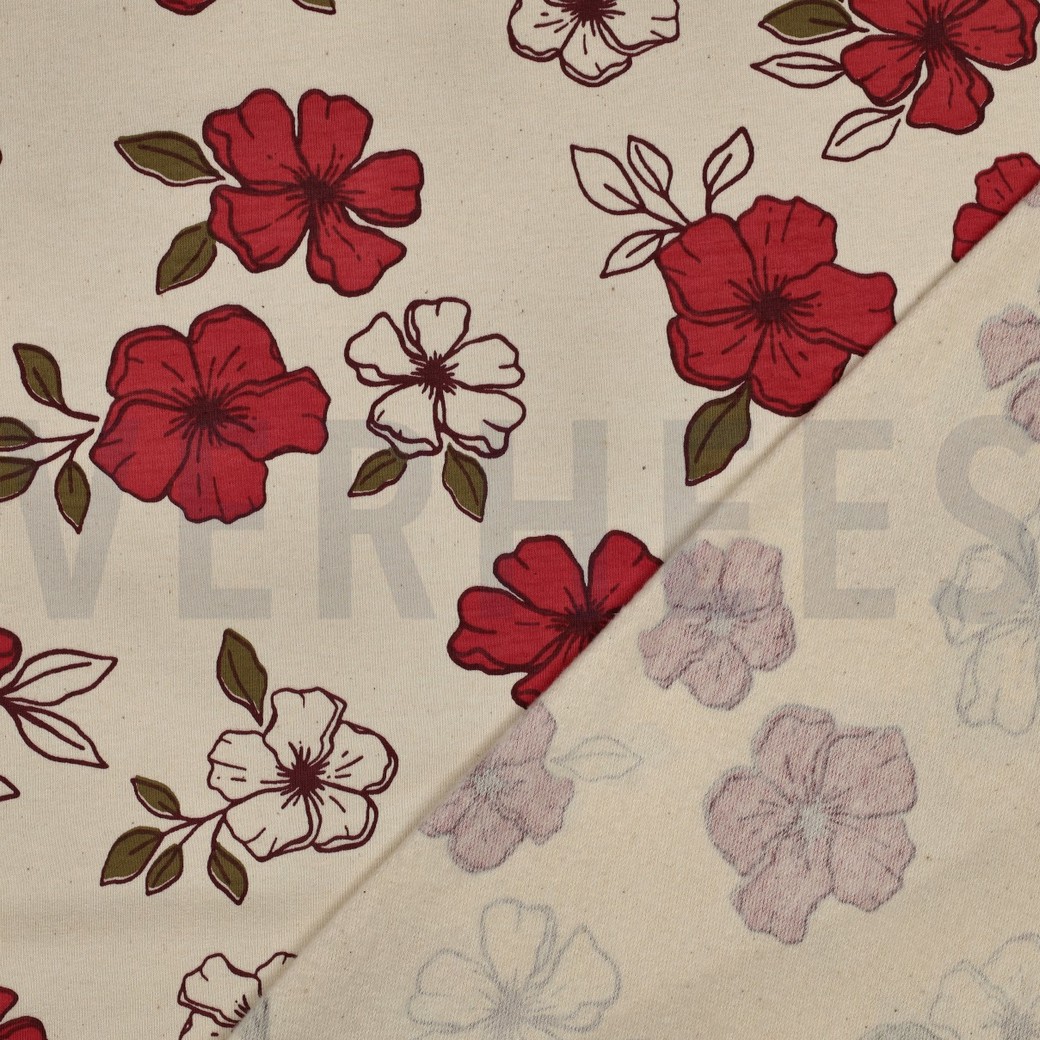 SWEAT NATURAL FLOWERS NATURAL/RED #7