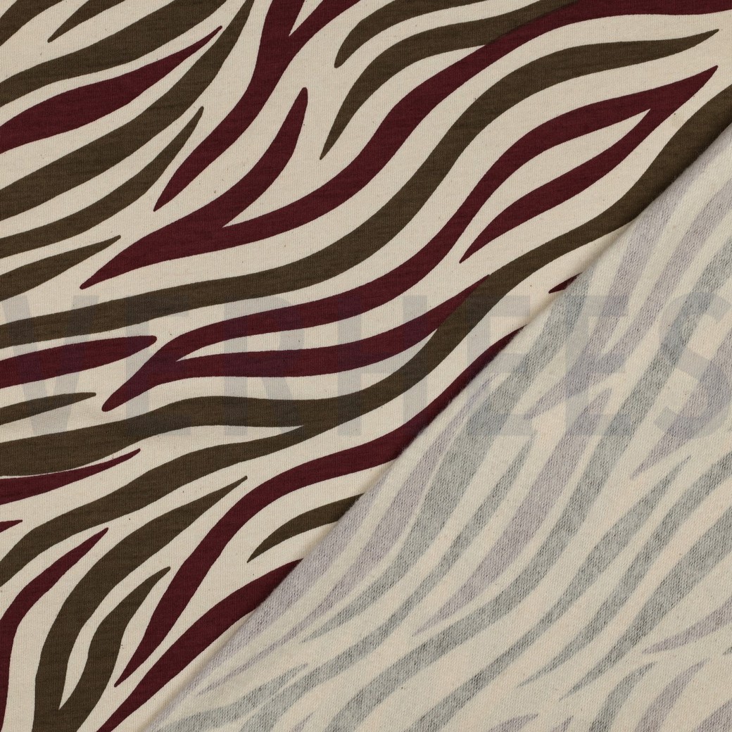 SWEAT NATURAL ANIMAL SKIN NATURAL/ BURGUNDY #7