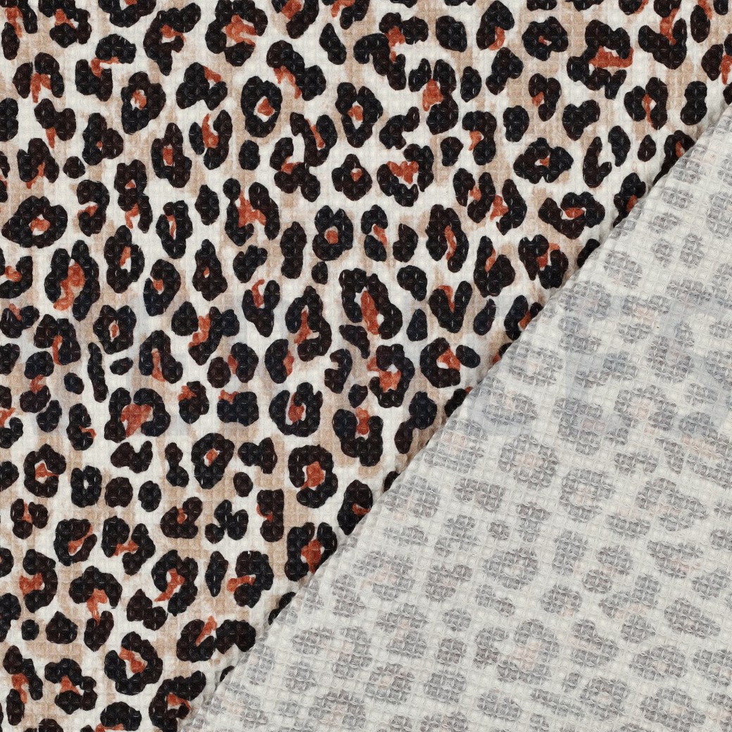 COTTON WAFFLE DIGITAL ANIMAL SKIN NATURAL #7