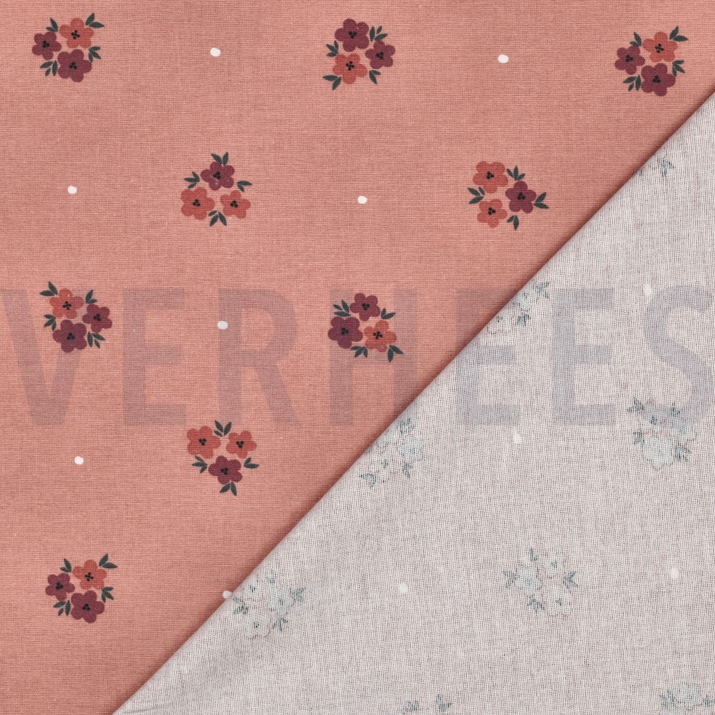 FLANELLE FLEURS PÊCHE #7