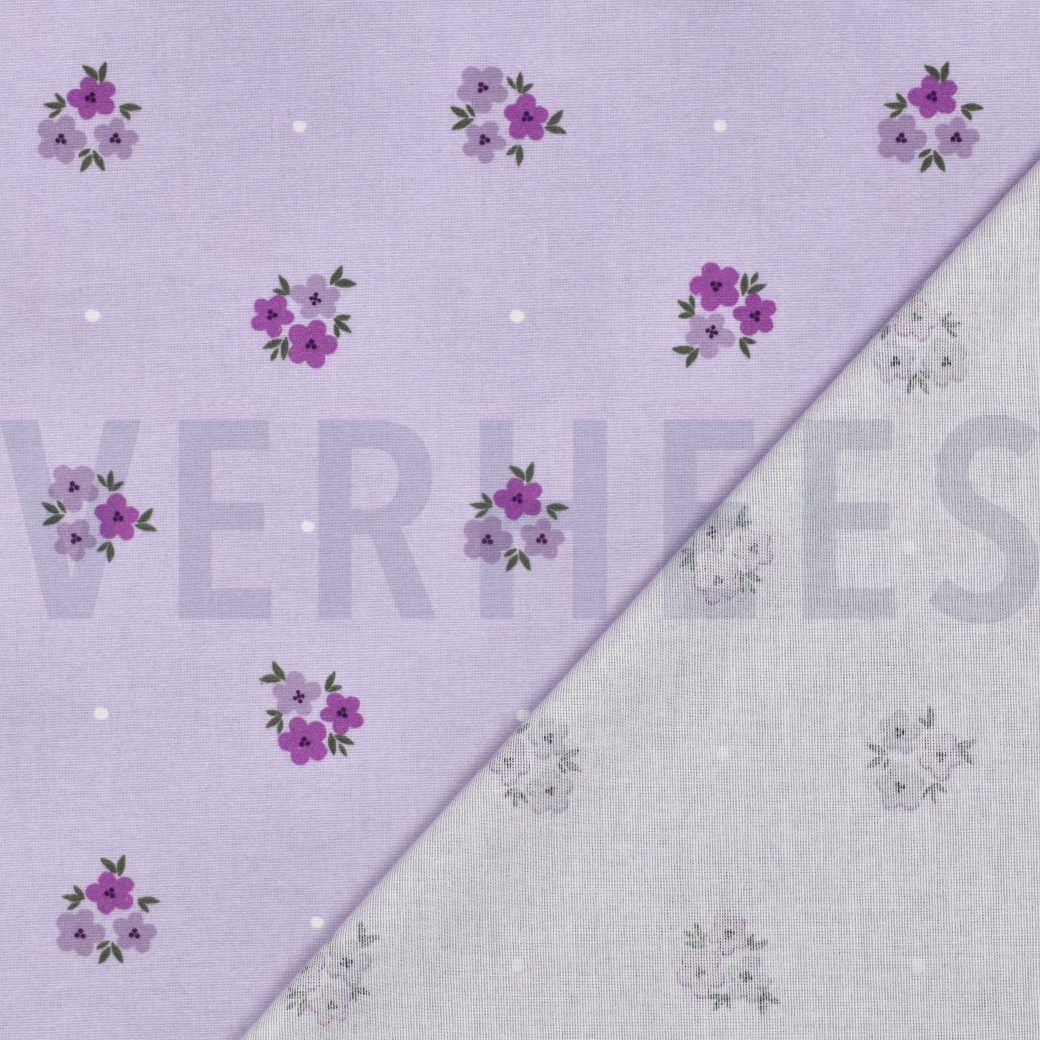 FLANELLE FLEURS VIOLET #7