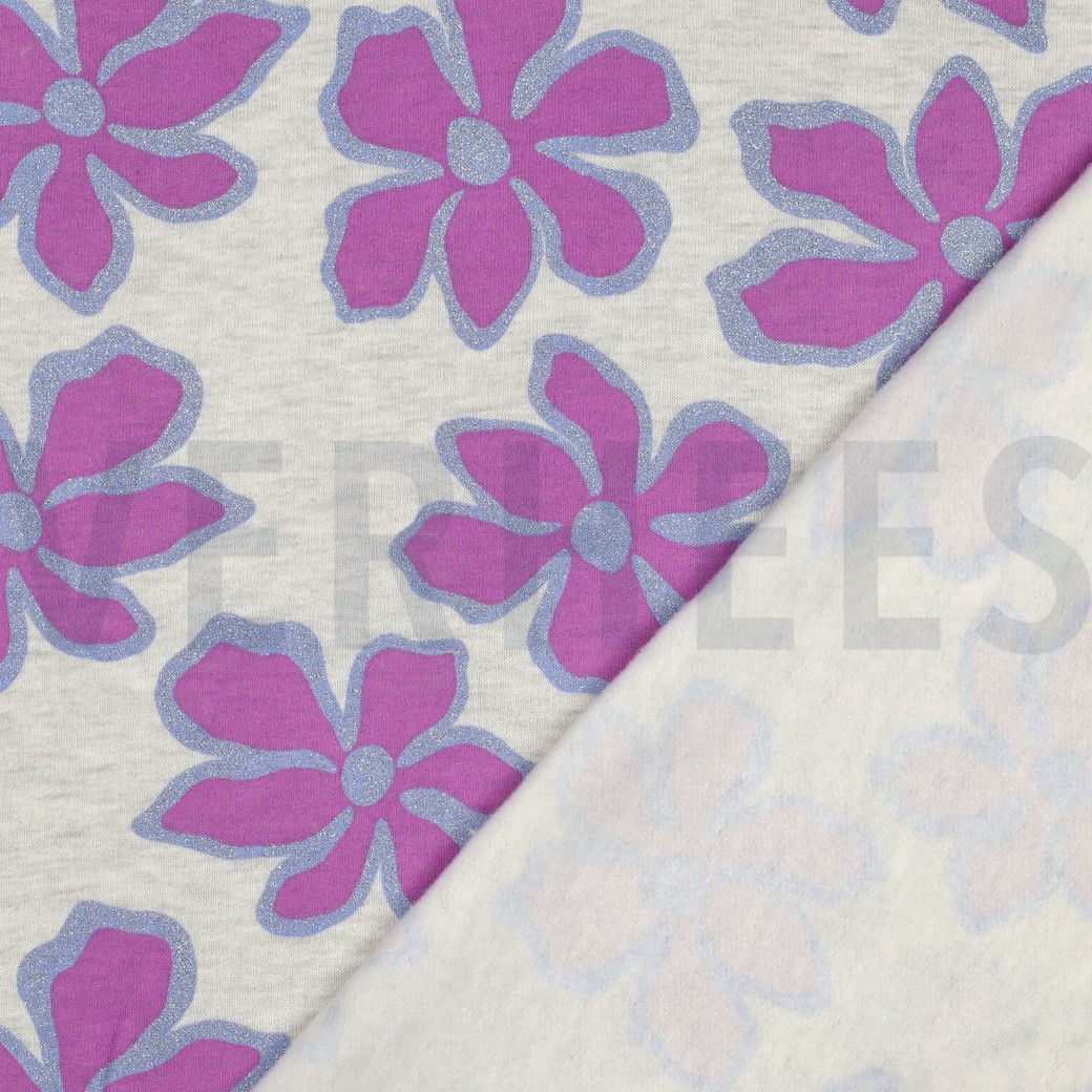 SWEAT MÉLANGE PAILLETTES FLEURS BLANC #7