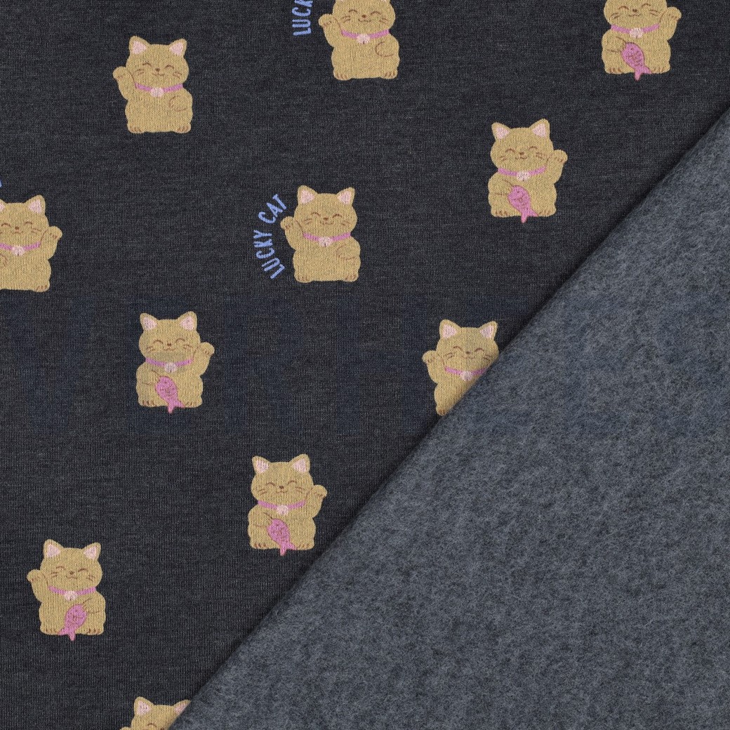 SWEAT MELANGE LUCKY CATS NAVY #7