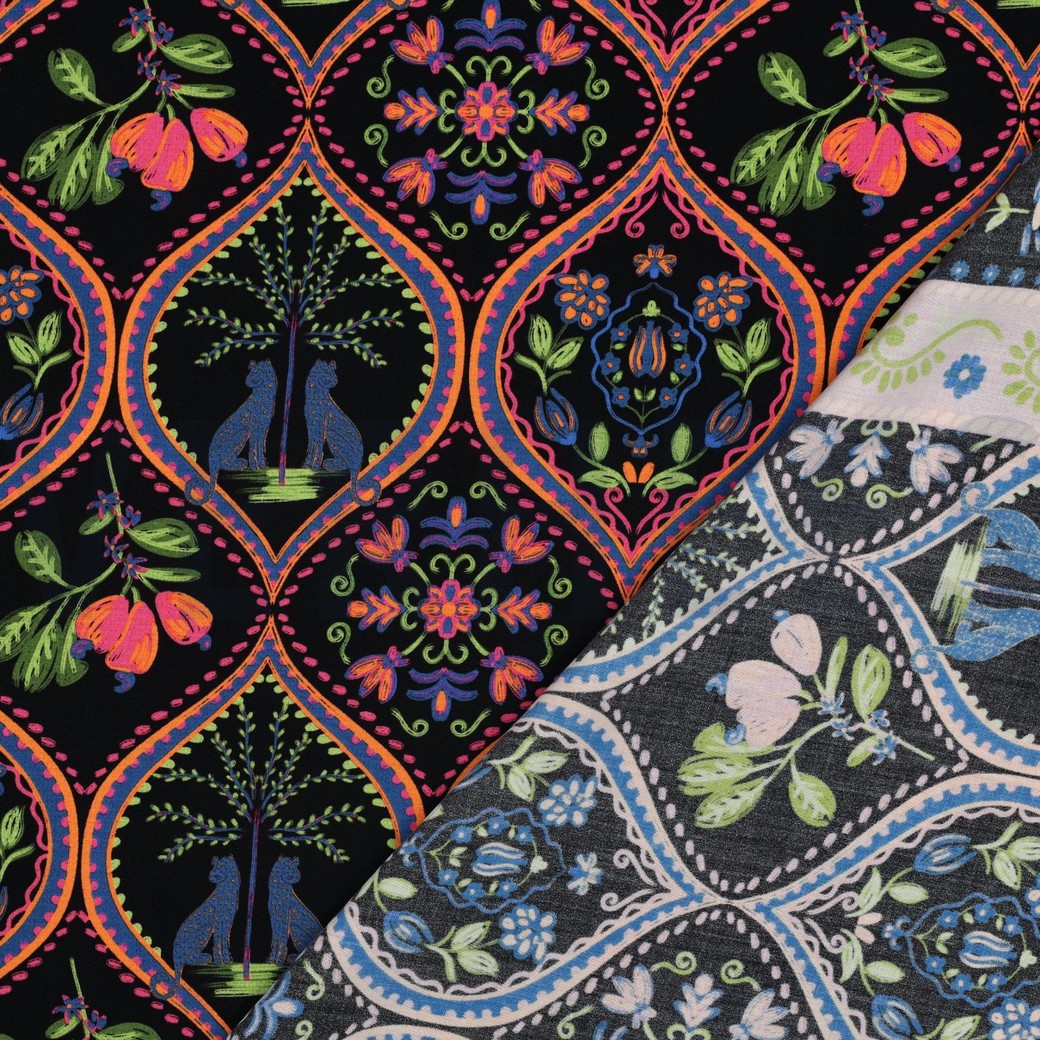VISKOSE RADIANCE DIGITAL BOHO SCHWARZ #7