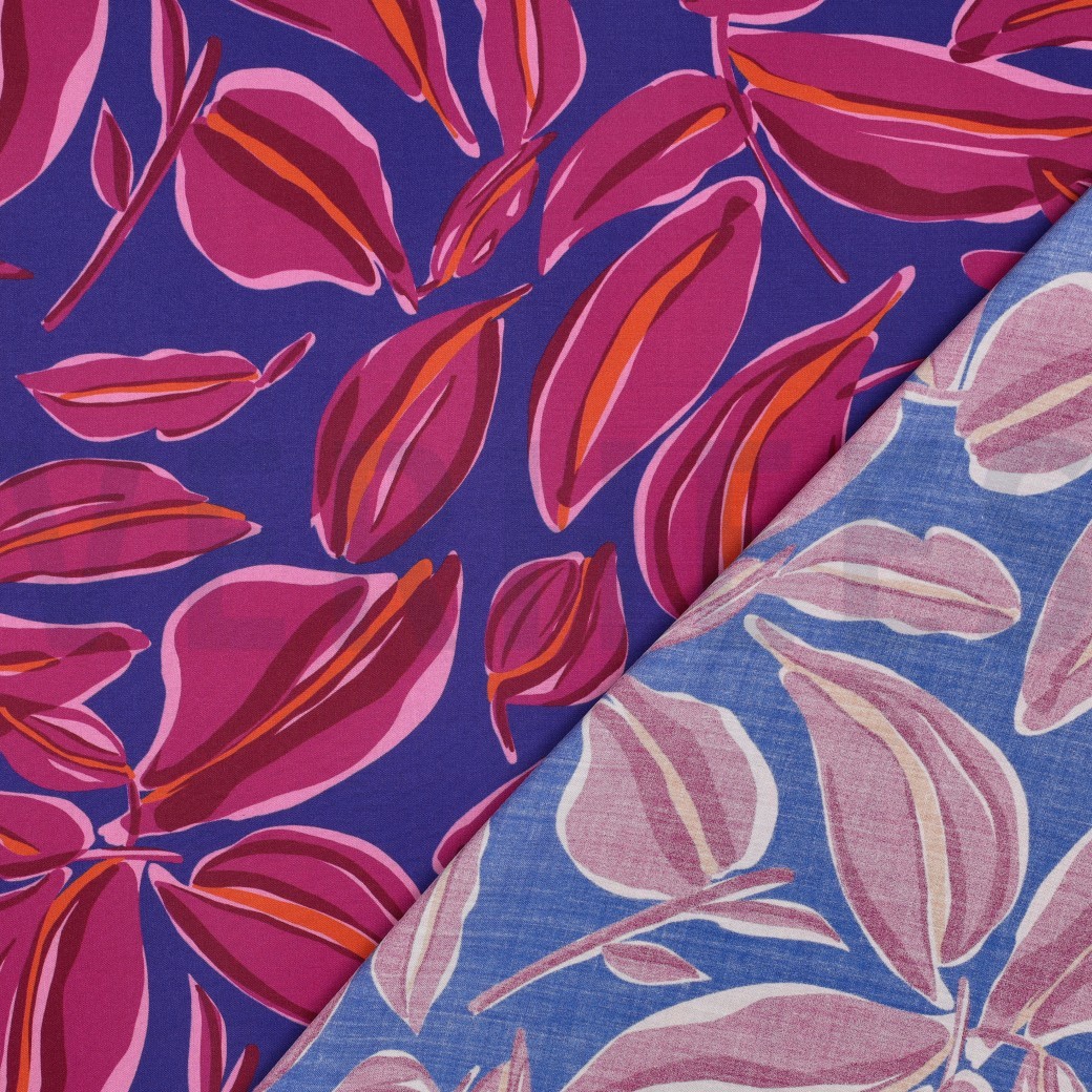 VISCOSE RADIANCE FEUILLES BLEU COBALT #7