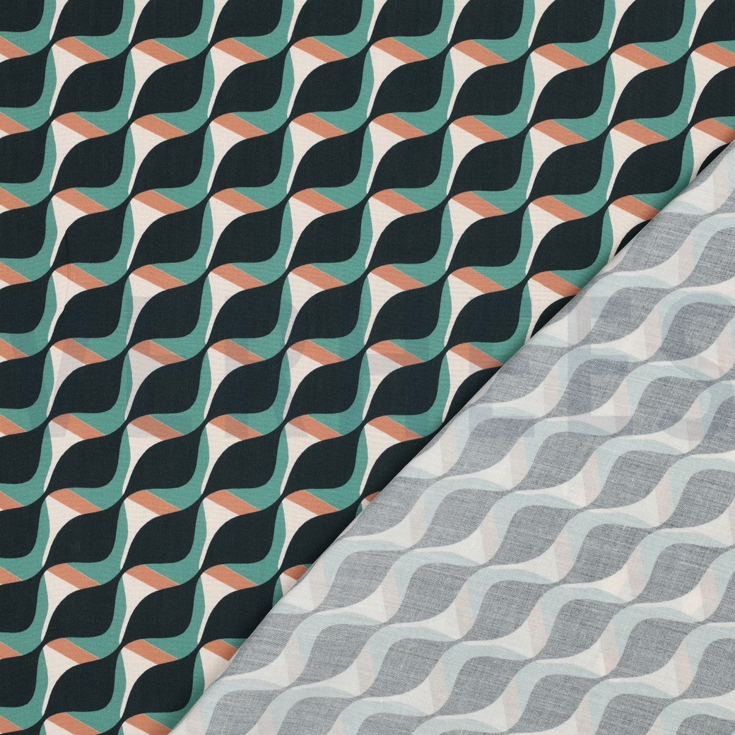 VISCOSE RADIANCE ABSTRACT DARK GREEN #7