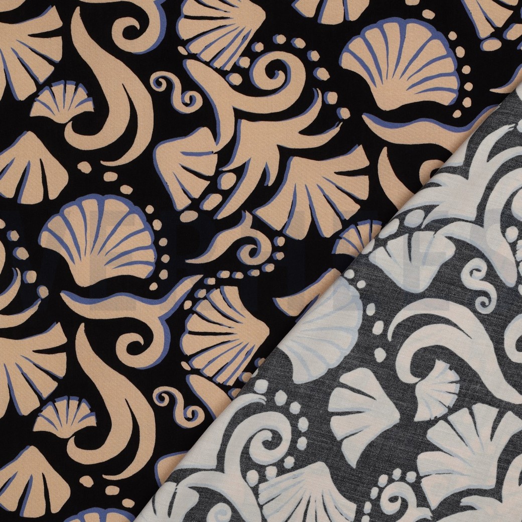 VISCOSE RADIANCE ABSTRACT ZWART #7