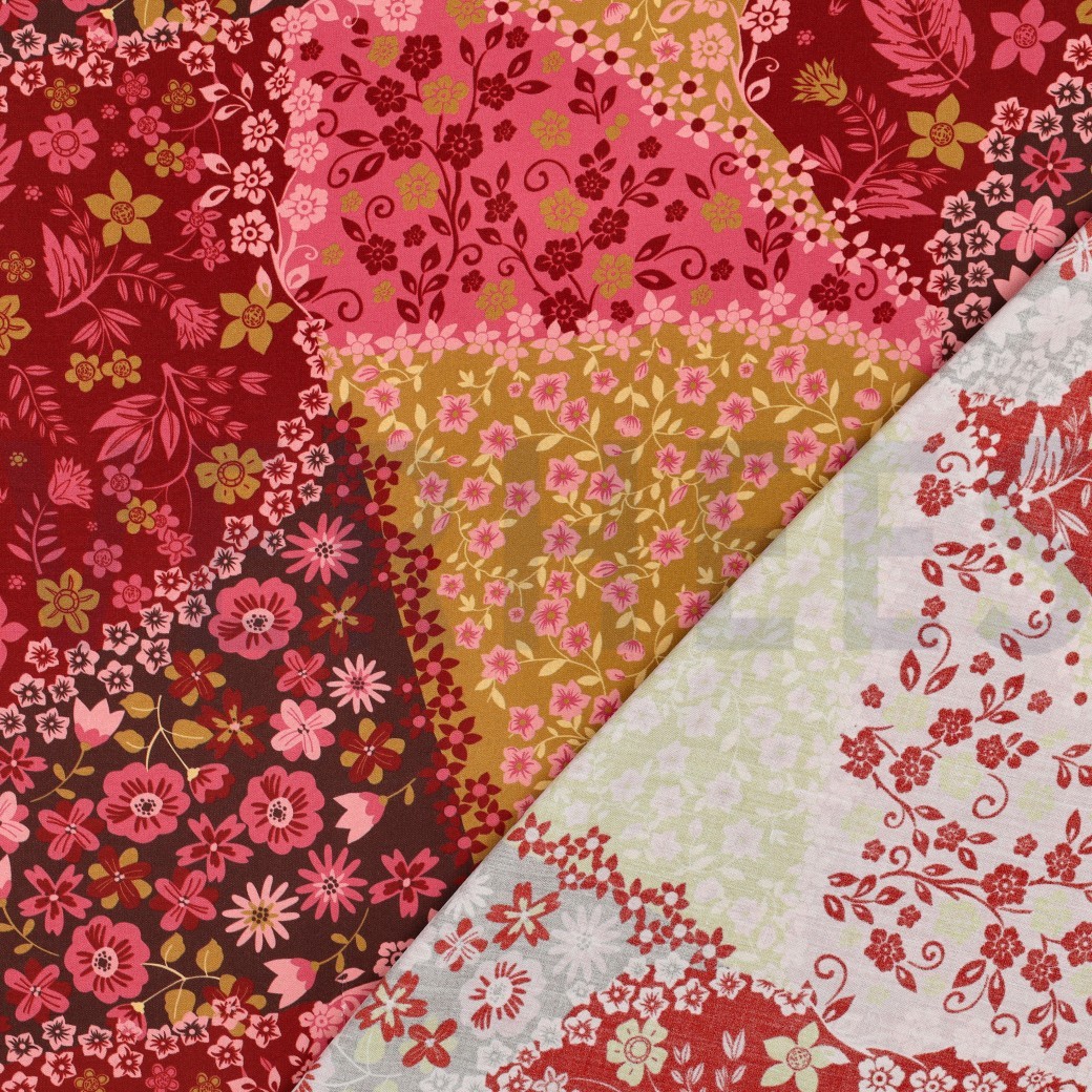 VISCOSE RADIANCE PATCHWORK RED #7