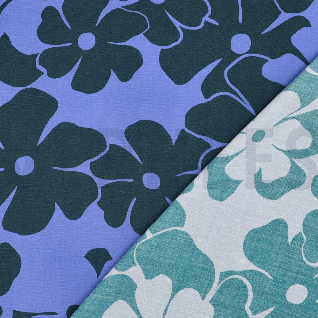 VISKOSE RADIANCE BLUMEN BLAU #7