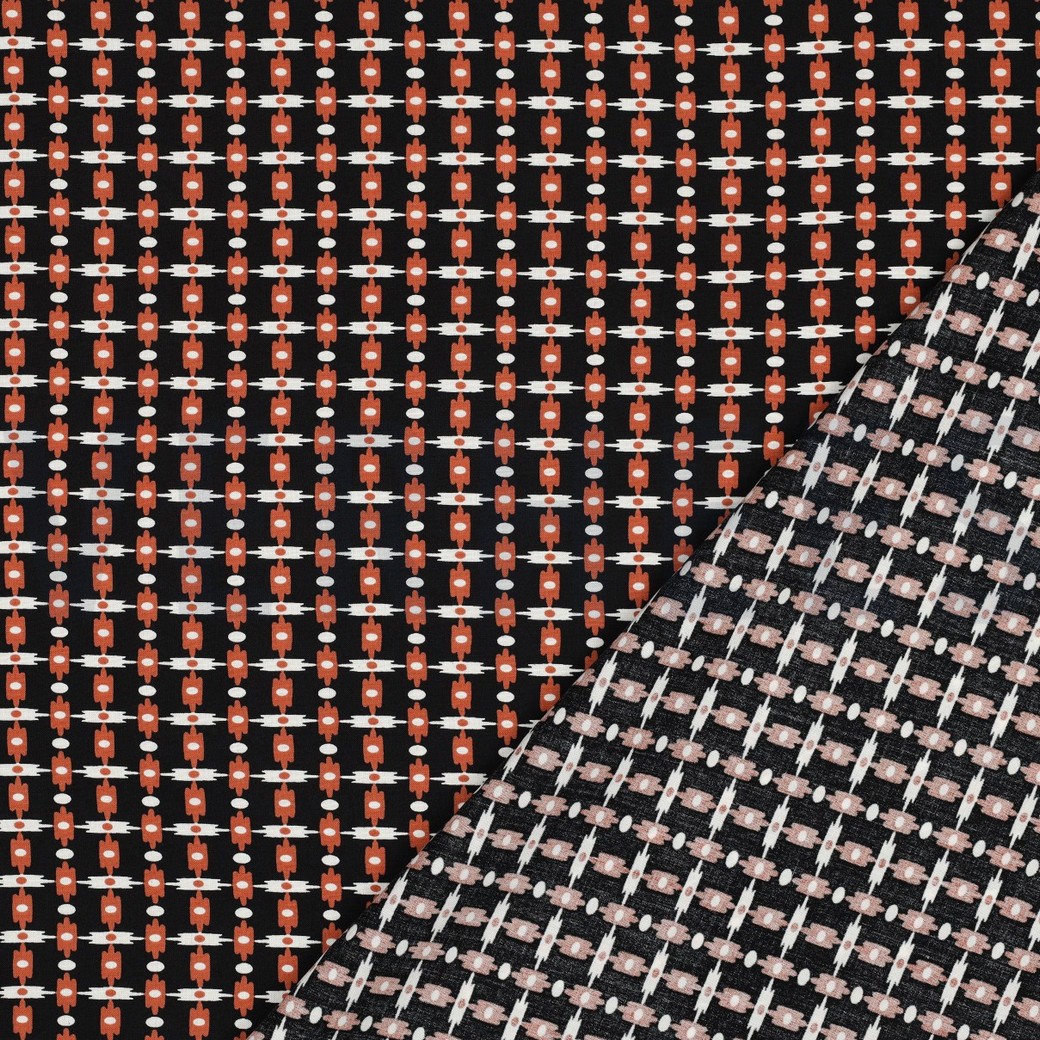 LENZING™ ECOVERO™ GEOMETRISCH SCHWARZ #7