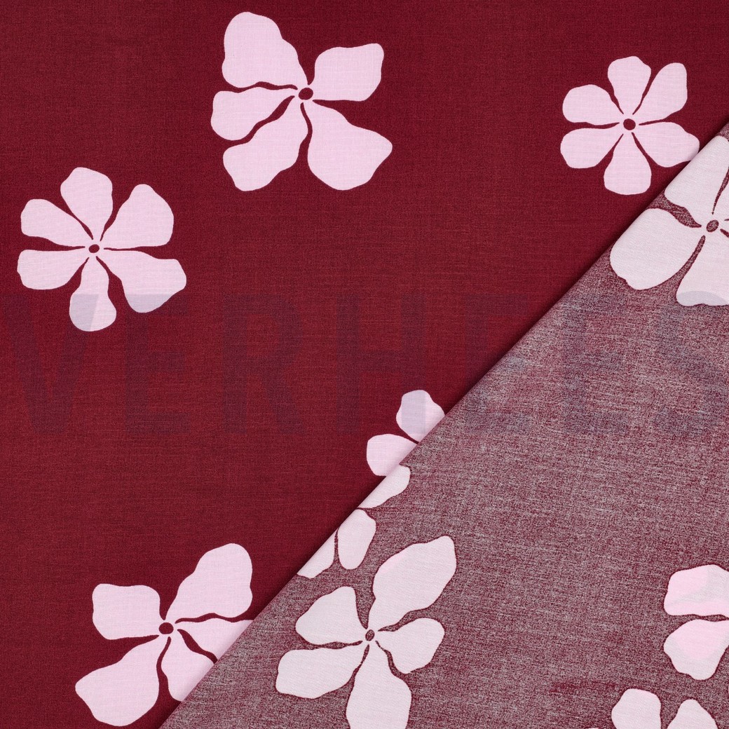 LENZING™ ECOVERO™ BLUMEN BORDEAUXROT #7