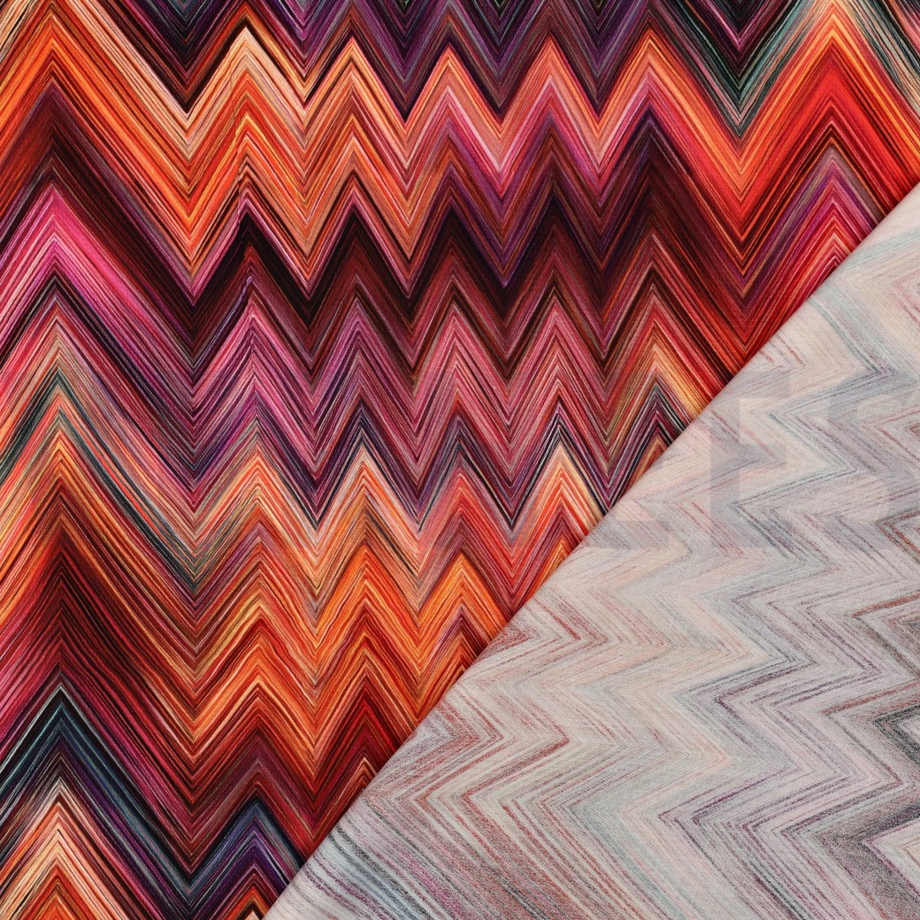 VISCOSE RADIANCE DIGITAL ZIGZAG ORANGE #7