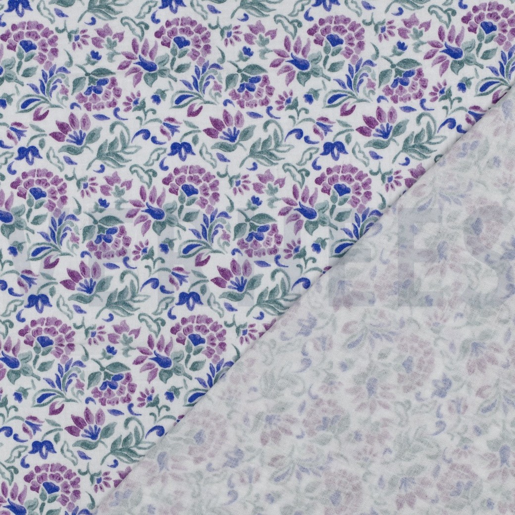 DOUBLE GAUZE GOTS DIGITAAL BLOEMEN PAARS #7