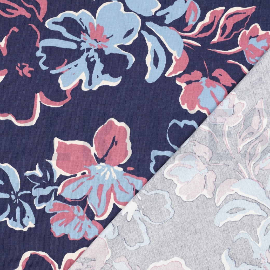 JERSEY BLUMEN MARINEBLAU #7