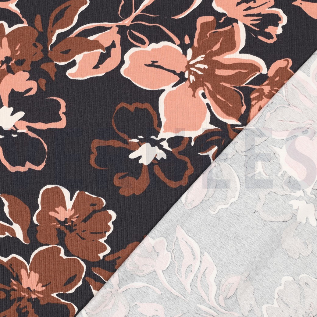 JERSEY FLOWERS BLACK #7