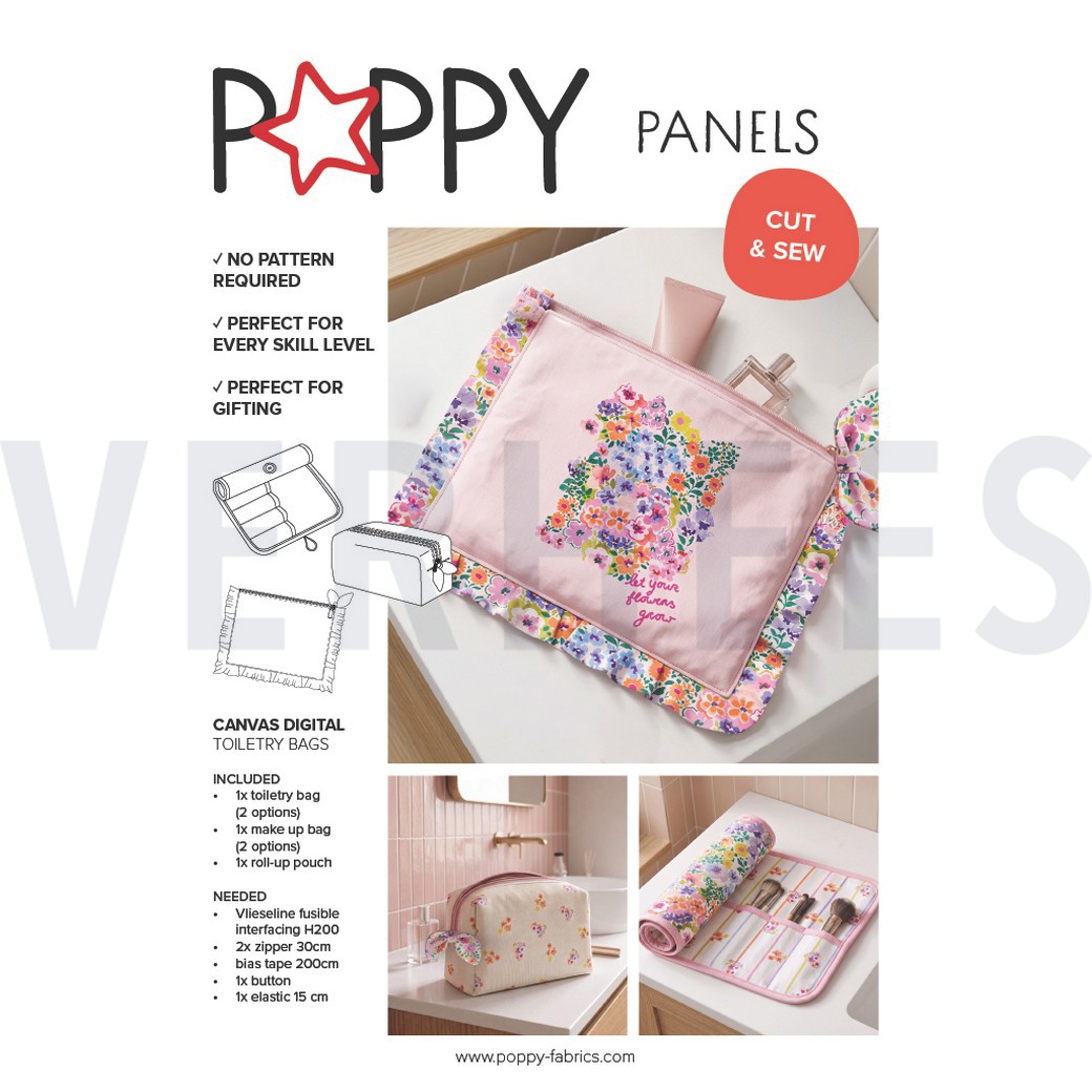 CANVAS DIGITAAL TOILETTAS PANEEL BLOEMEN ROZE #7