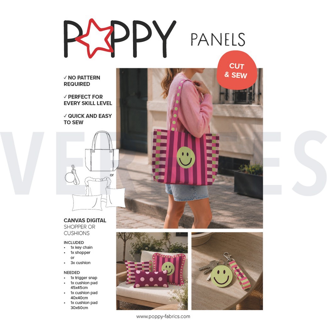 CANVAS DIGITAAL SHOPPER OF KUSSEN PANEEL STIPPEN & STREPEN ROZE #7